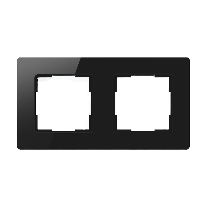 Avatto 2 fach TS20 Lichtschalter Rahmen (schwarz)