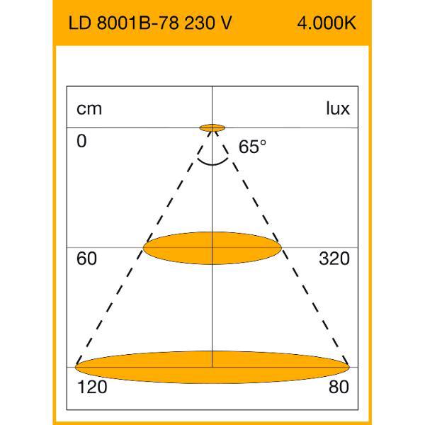 Elektra LED Einbauleuchte 8001B-78 neutralweiß ø 82mm silberfarbig
