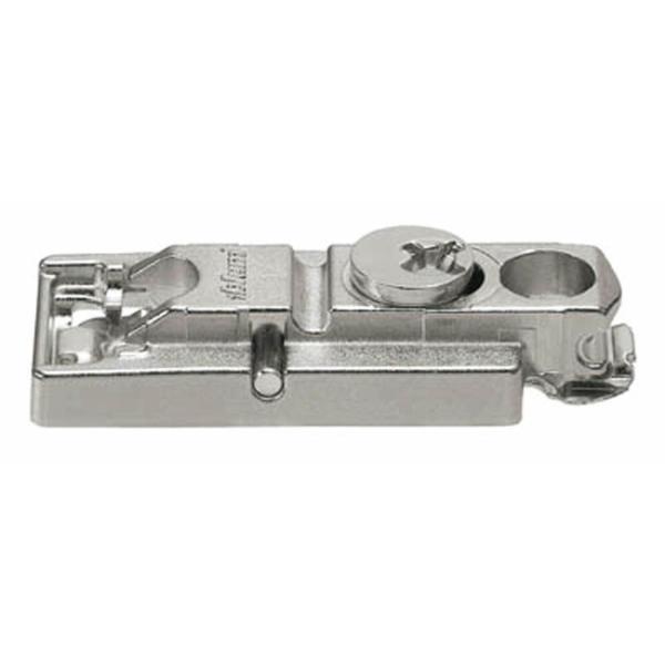 blum CLIP Exzenter Montageplatte gerade, Zink, Schrauben, Distanz 0 mm