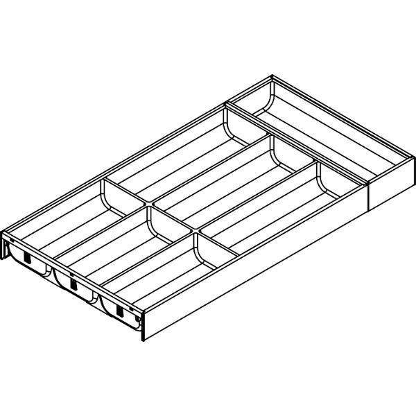 blum AMBIA-LINE Besteckeinsatz NL600mm,B300mm, Stahl Oriongrau