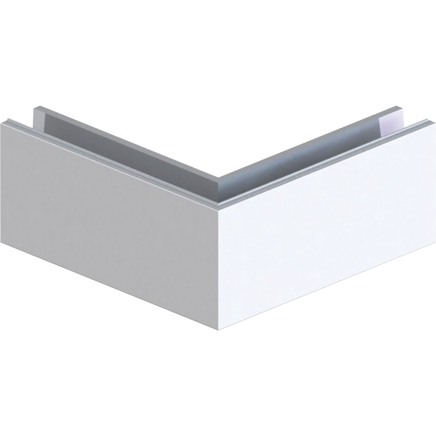 Economy Außenecke für Bodenprofile 0004, Aluminium silber eloxiert