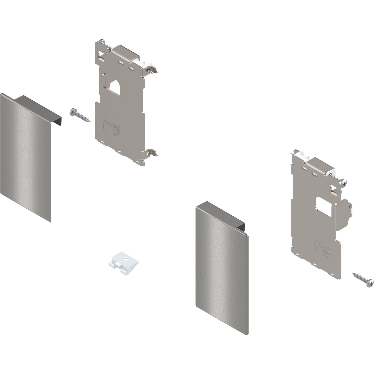 blum LEGRABOX Fronthalter Innenschubkasten Höhe M, INOX (Anti-Fingerprint)