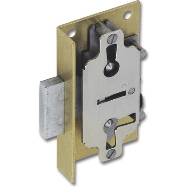JuNie 619 Bart-Kastenschloss Dornmaß 40mm Stahl/Rückblech aus Messing