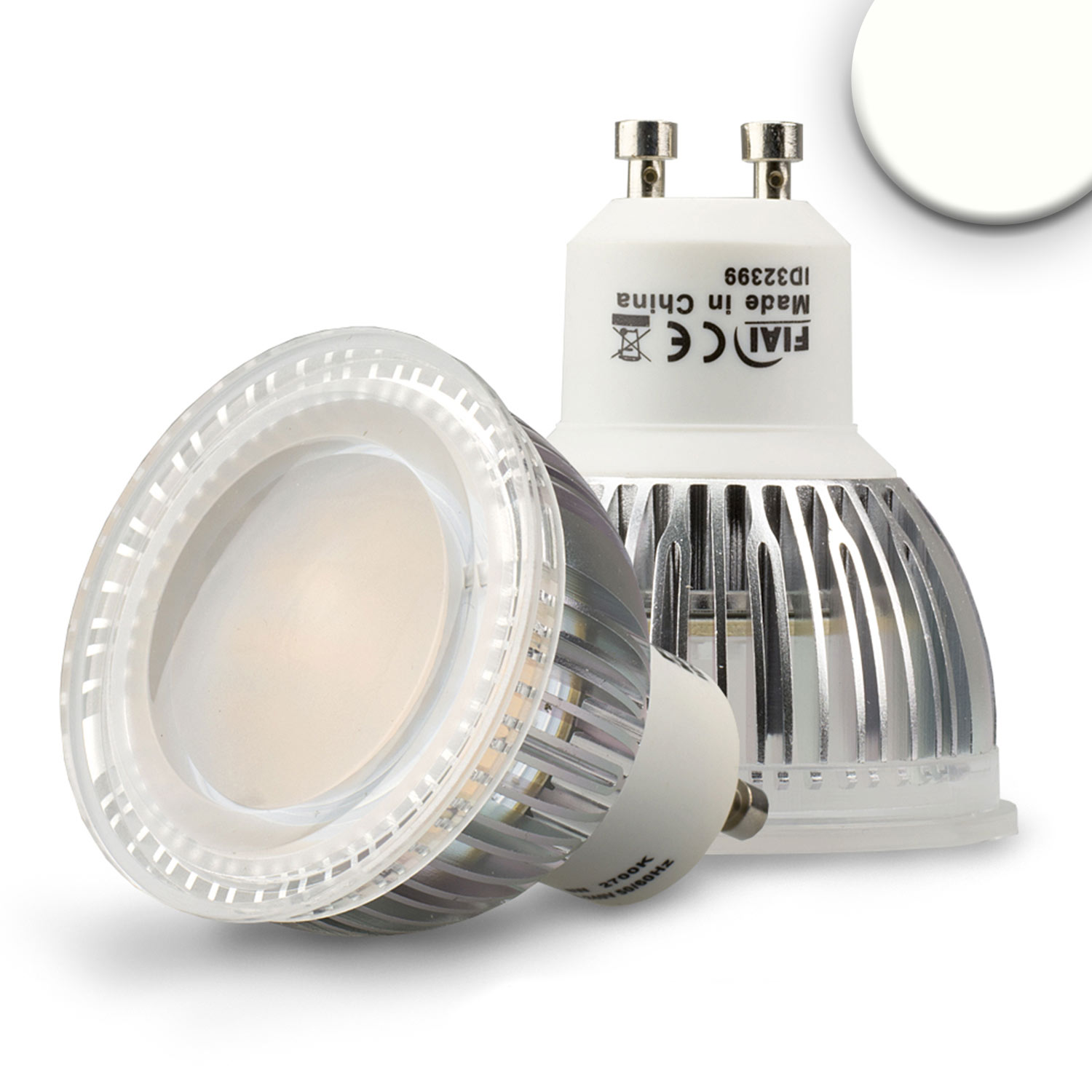 ISOLED GU10 LED Strahler 6W Glas diffuse 120° neutralweiß