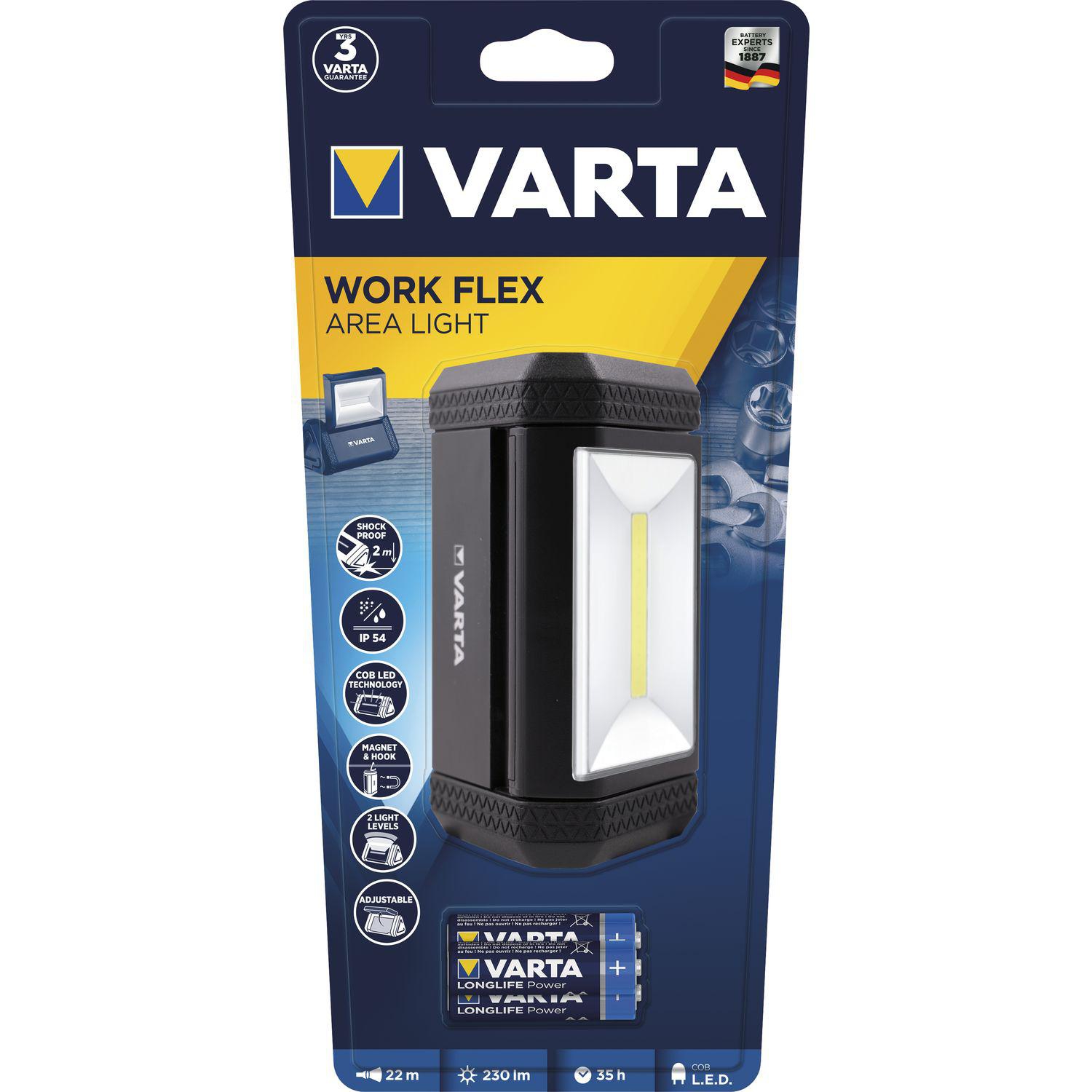Varta Arbeitsleuchte Work Flex Area Light IP 54
