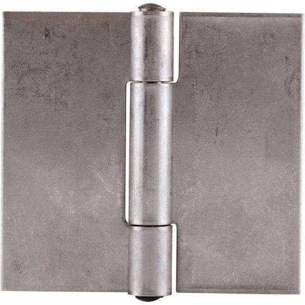 ninka Anschweißscharnier mit festem Stift, 65 x 60 x 2 mm,Rollen ø 9,3 mm, Edelstahl