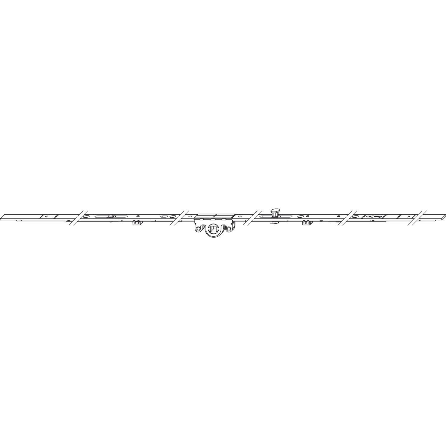 Winkhaus WINKHAUS Getriebe mittig GAM.1400-1, DM 15,5 mm, FFH 900-1400 mm, silber