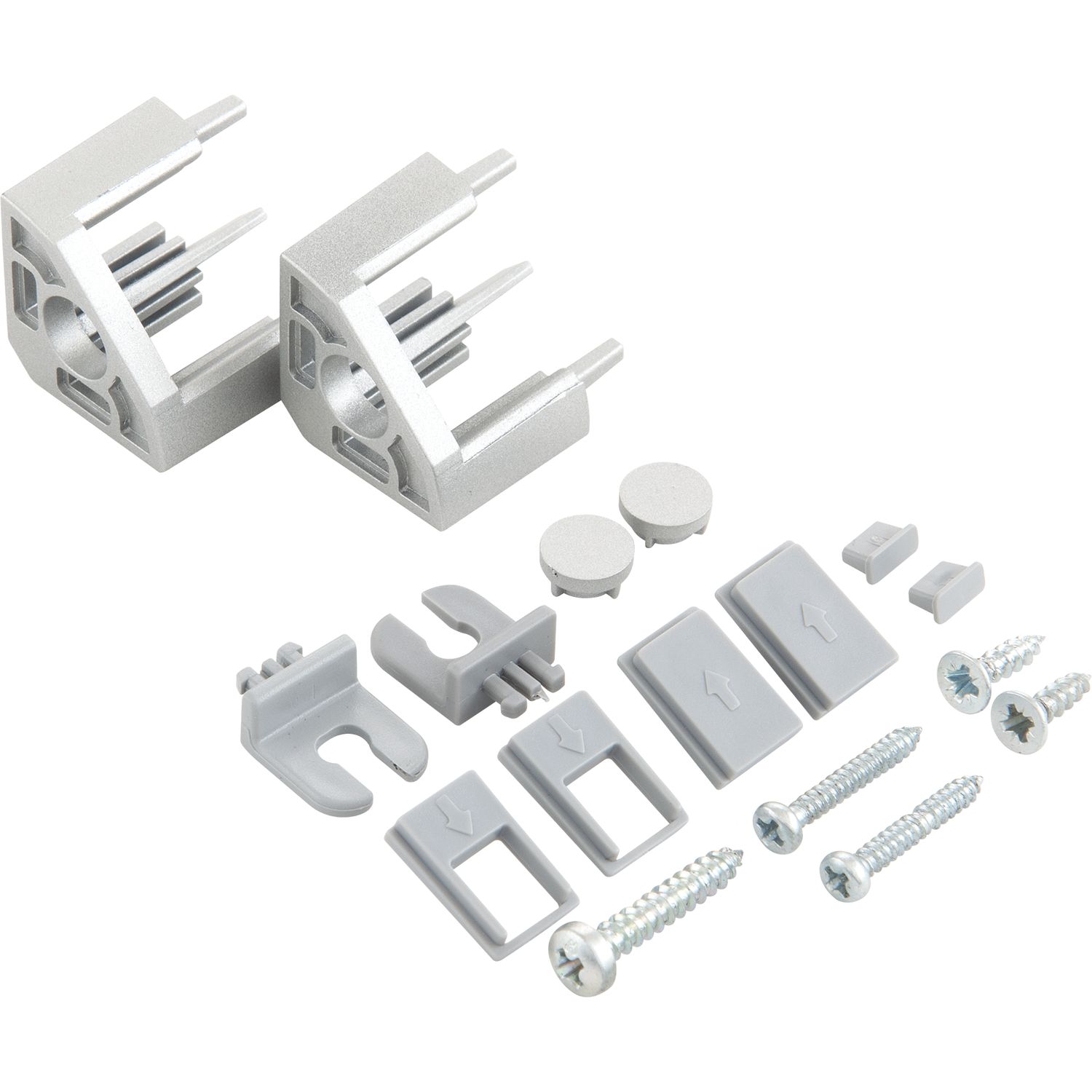 L&S Endkappen zu Aluminium-Eckprofil MECCANO MEC-5, alufarbig