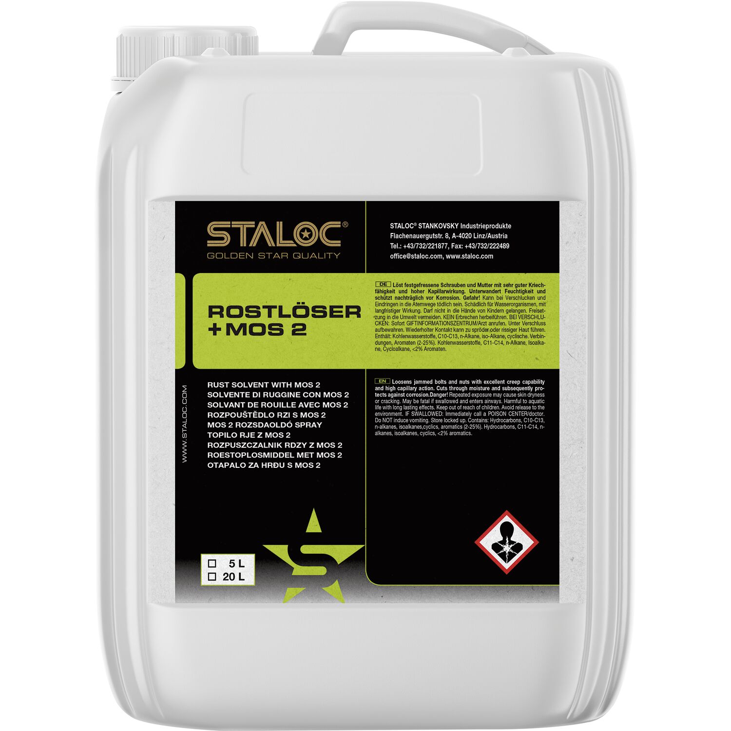 STALOC Rostlöser mit MoS2 5 Liter Kanister