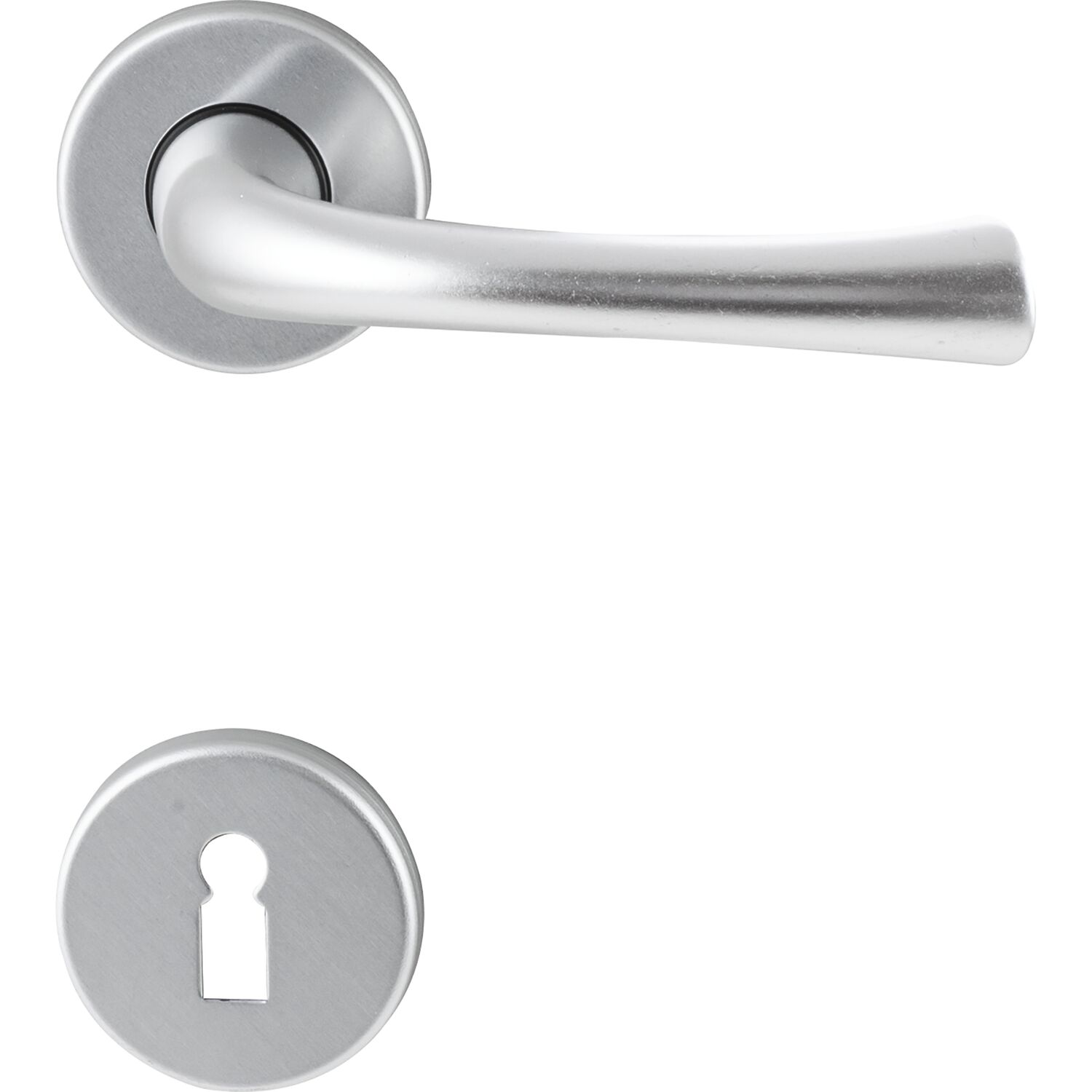 Drückergarnitur FLORENZ - auf Rosette BB, 38 - 42, Aluminium silber eloxiert
