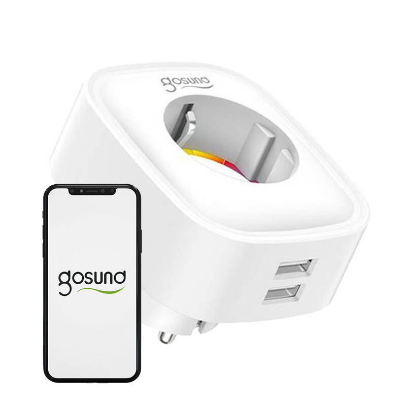 Gosund Smarte Steckdose 16A 2xUSB WiFi Tuya