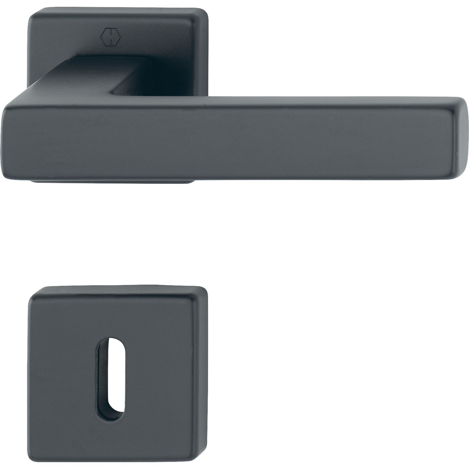 Hoppe HOPPE Drückergarnitur AUSTIN - auf Rosette BB, TS 37-42 mm, Aluminium schwarz