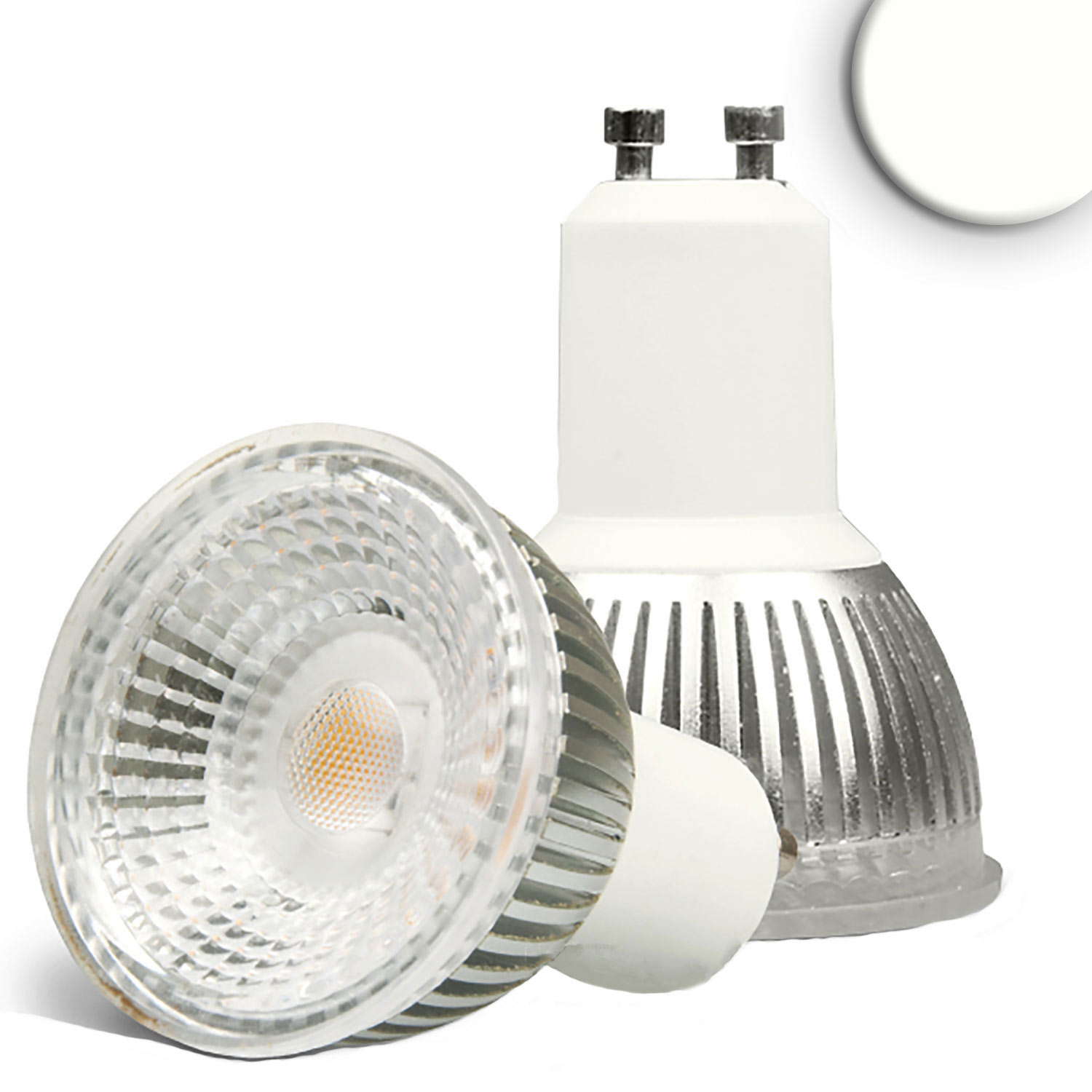 ISOLED GU10 LED Strahler 6W GLAS-COB 70° neutralweiß dimmbar