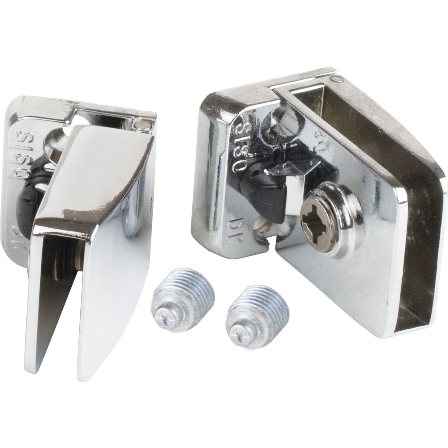 Siso Glastürscharnier Square Set, Glas 4-6 mm 43x30 mm, Zink verchromt