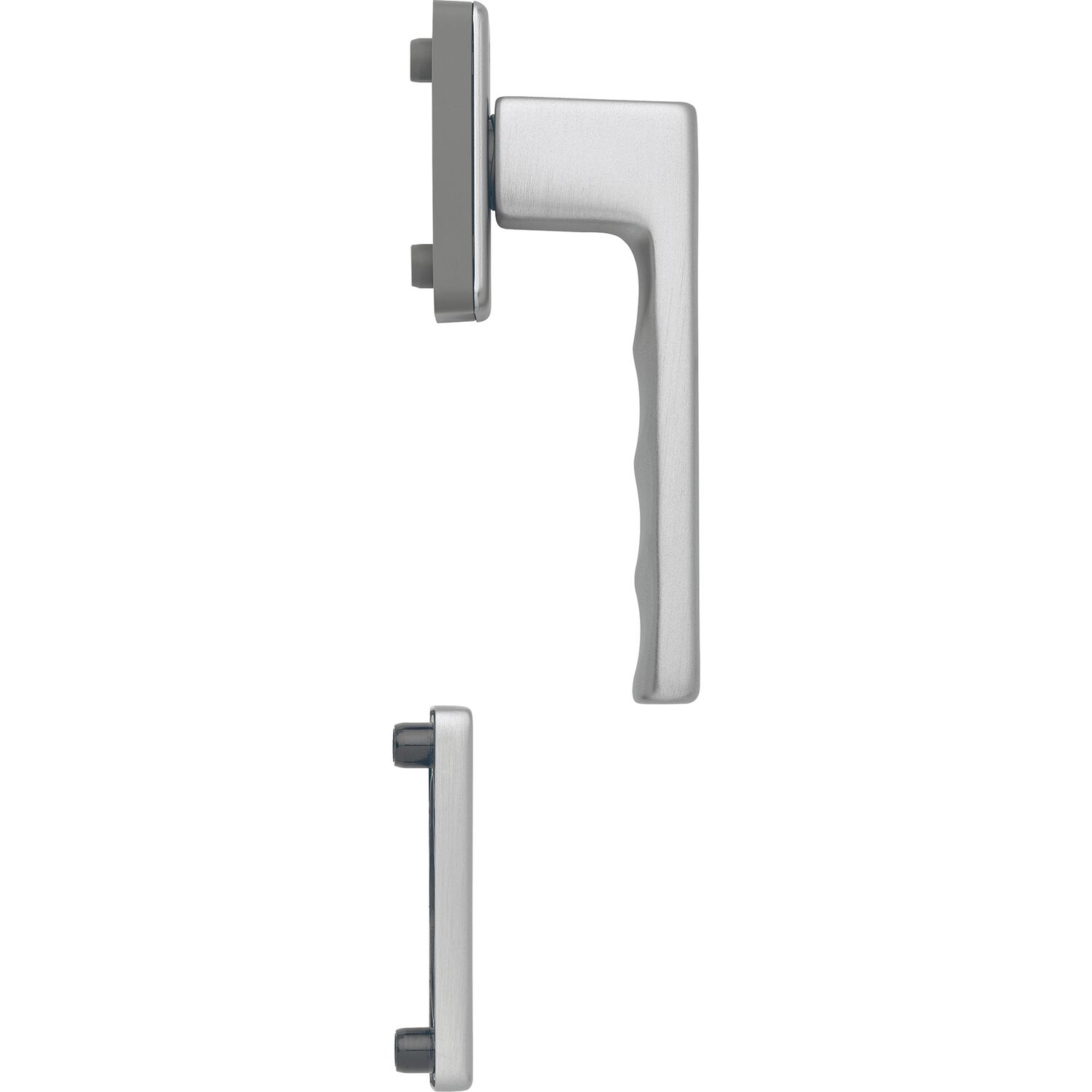 Hoppe Fenstergriff-Halbgarnitur TOULON innen Aluminium edelstahlfarbig matt