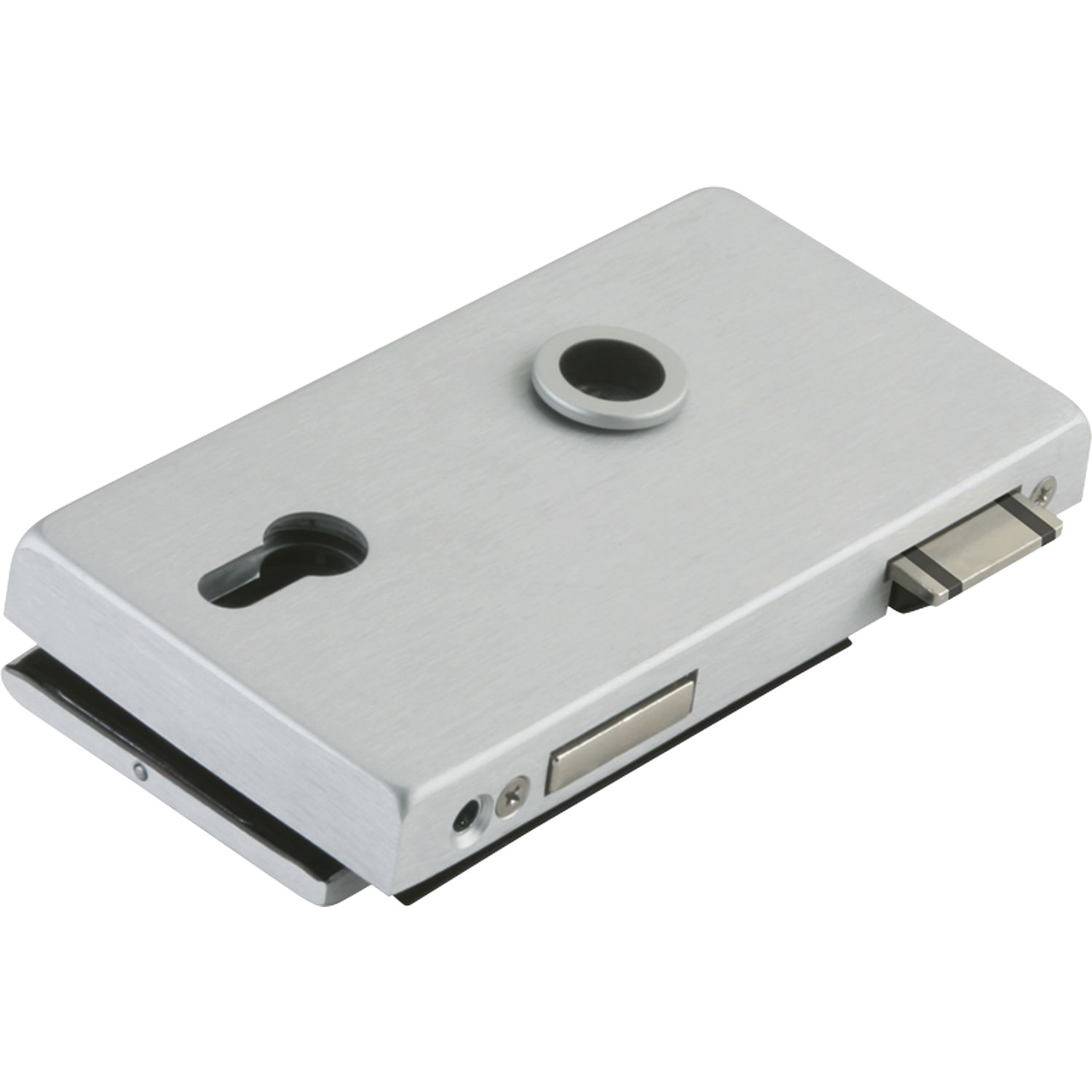 DORMA-Glas Schloss JUNIOR OFFICE CLASSIC PZ mit Wechsel, links,silber eloxiert(11.280)