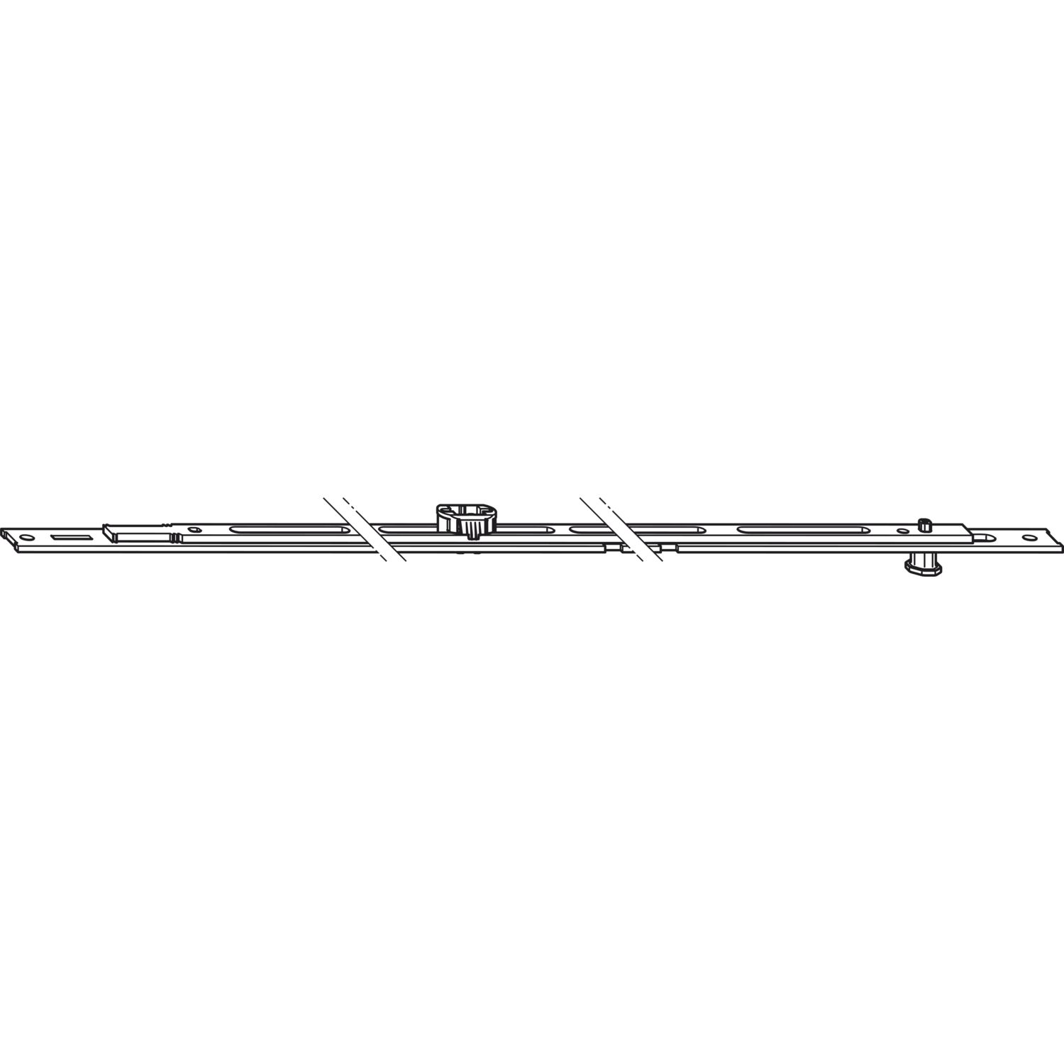 Winkhaus WINKHAUS Mittenverriegelung M.250-1, L=250 mm, 1 Schließzapfen, silber
