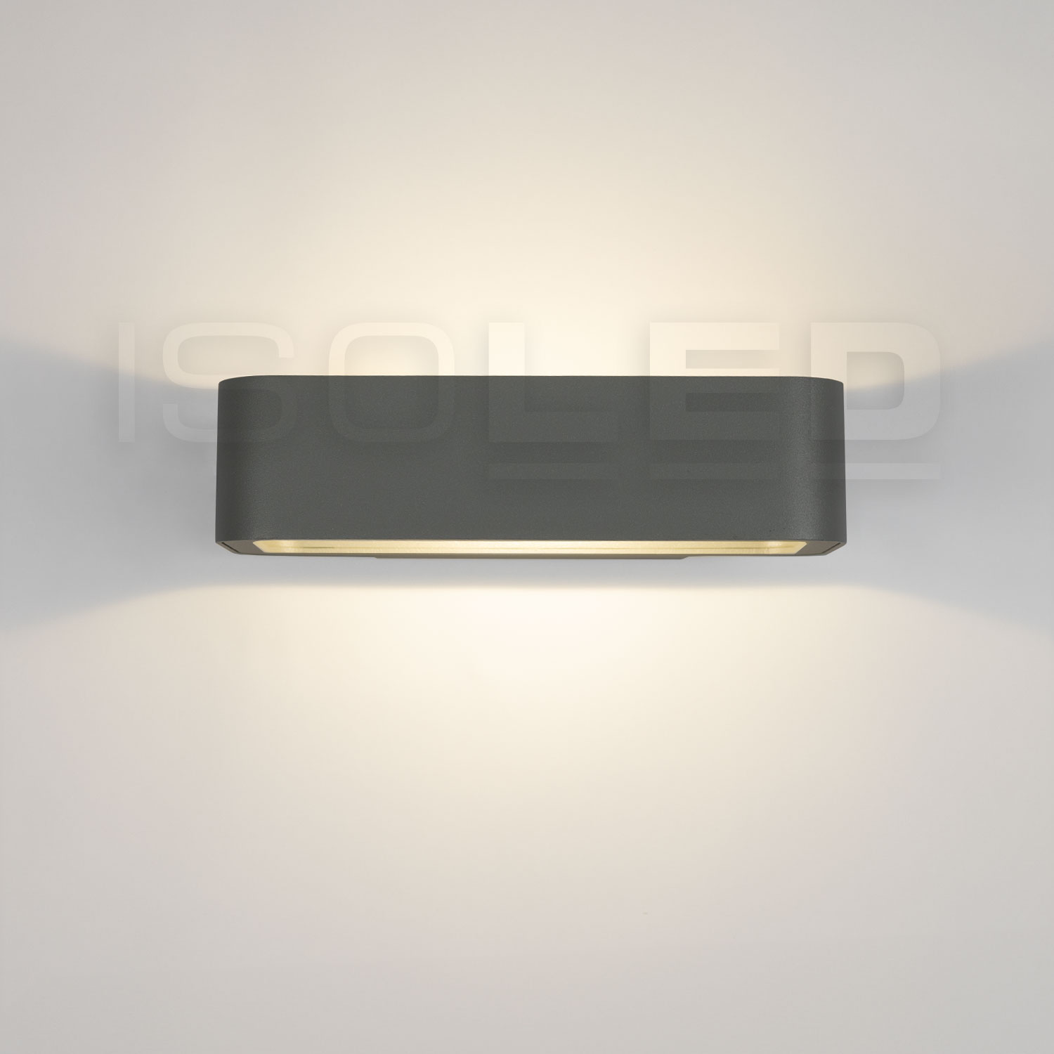 ISOLED LED Wandleuchte Up&Down 1x7W CREE IP54 anthrazit warmweiß
