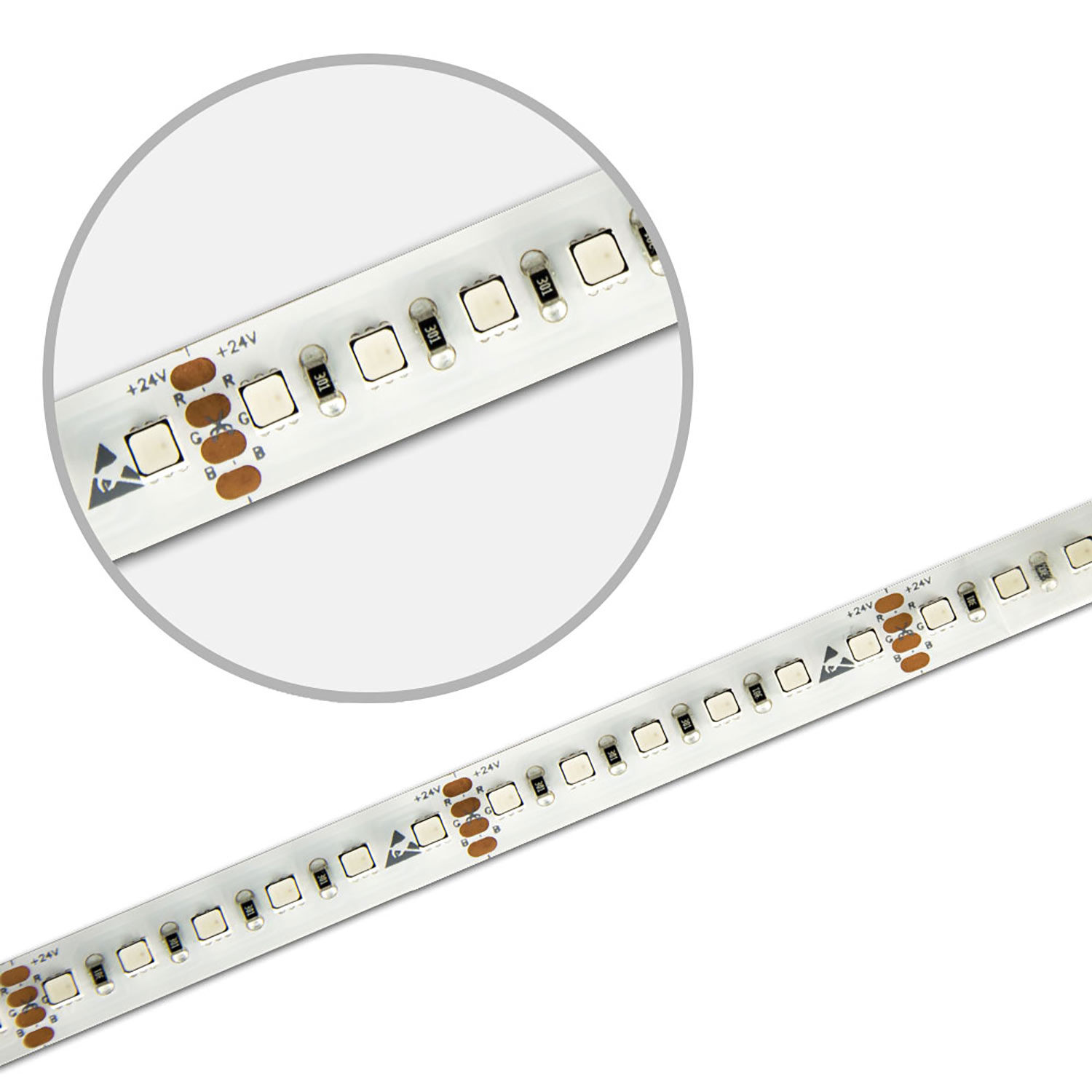 ISOLED LED HEQ HighPower RGB Flexband 24V DC 28,8W IP20 5m Rolle 120 LED/m