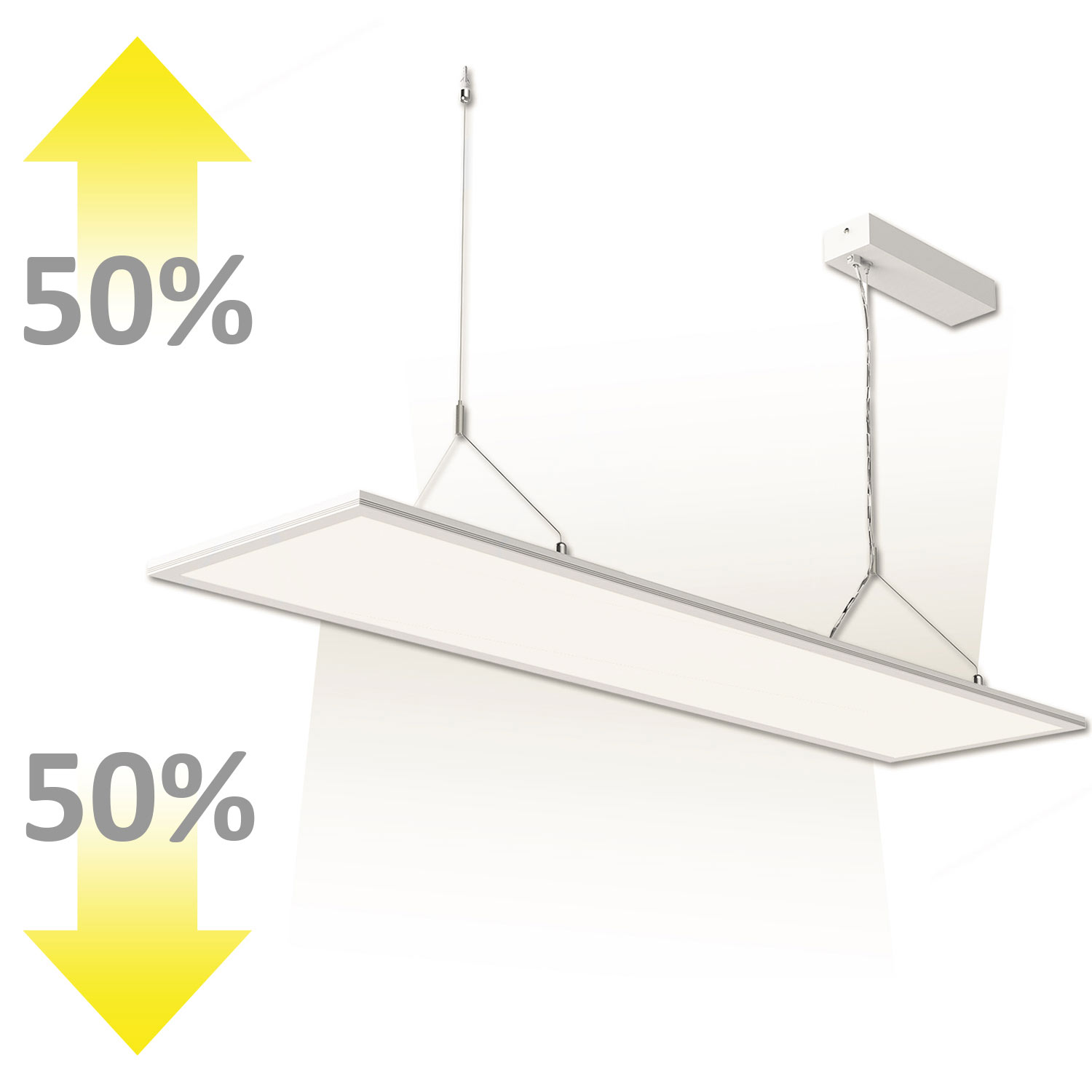 ISOLED LED Office Hängeleuchte Up&Down 20W+20W 30x120cm weiß UGR