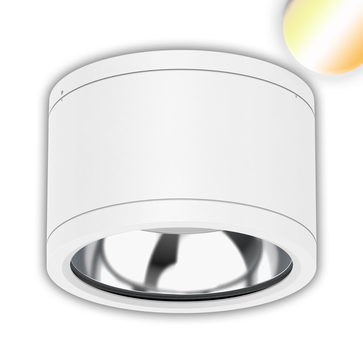 ISOLED LED Deckenaufbaustrahler IP65 weiß 25W ColorSwitch 3000|4000|5000K dimmbar