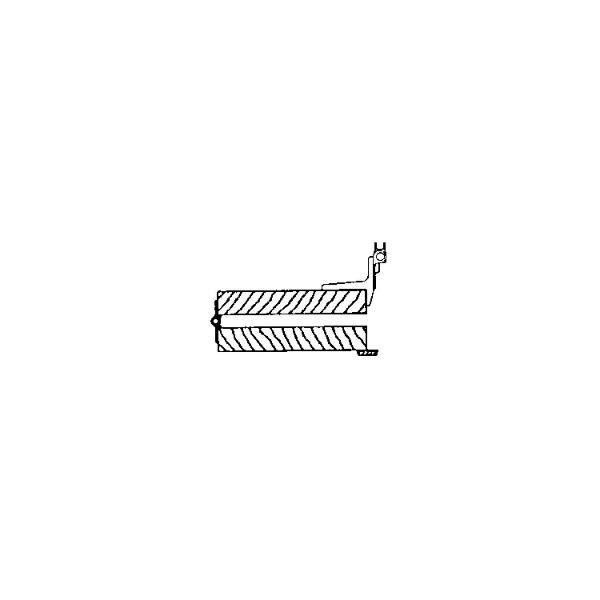 Maco #14064 Rustico Ladenmittelband gekröpft Versatz 25mm für Faltläden schwarz