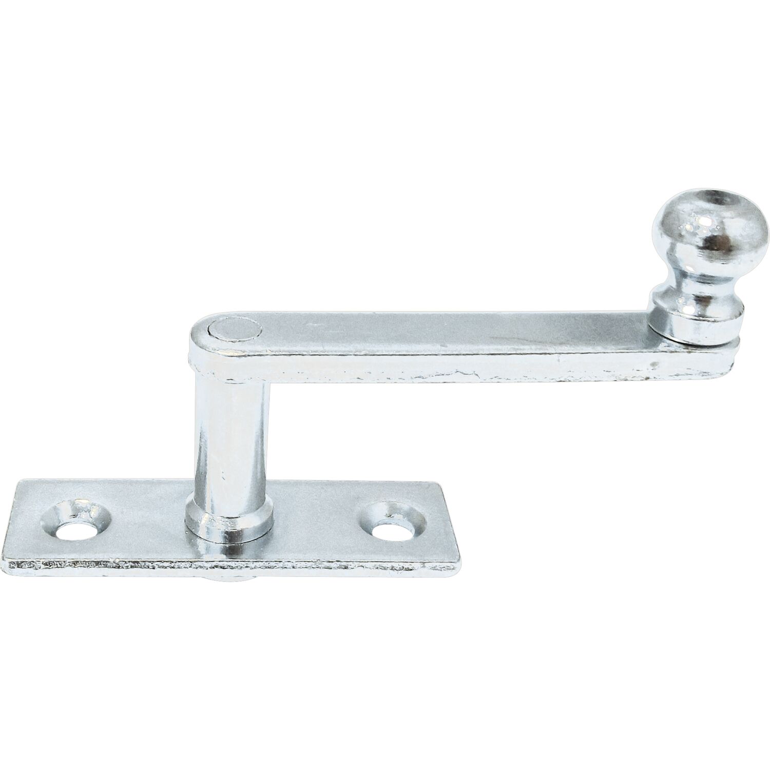 Fensterreiber auf eckiger Platte, 20 mm, Stahl verzinkt silberfärbig