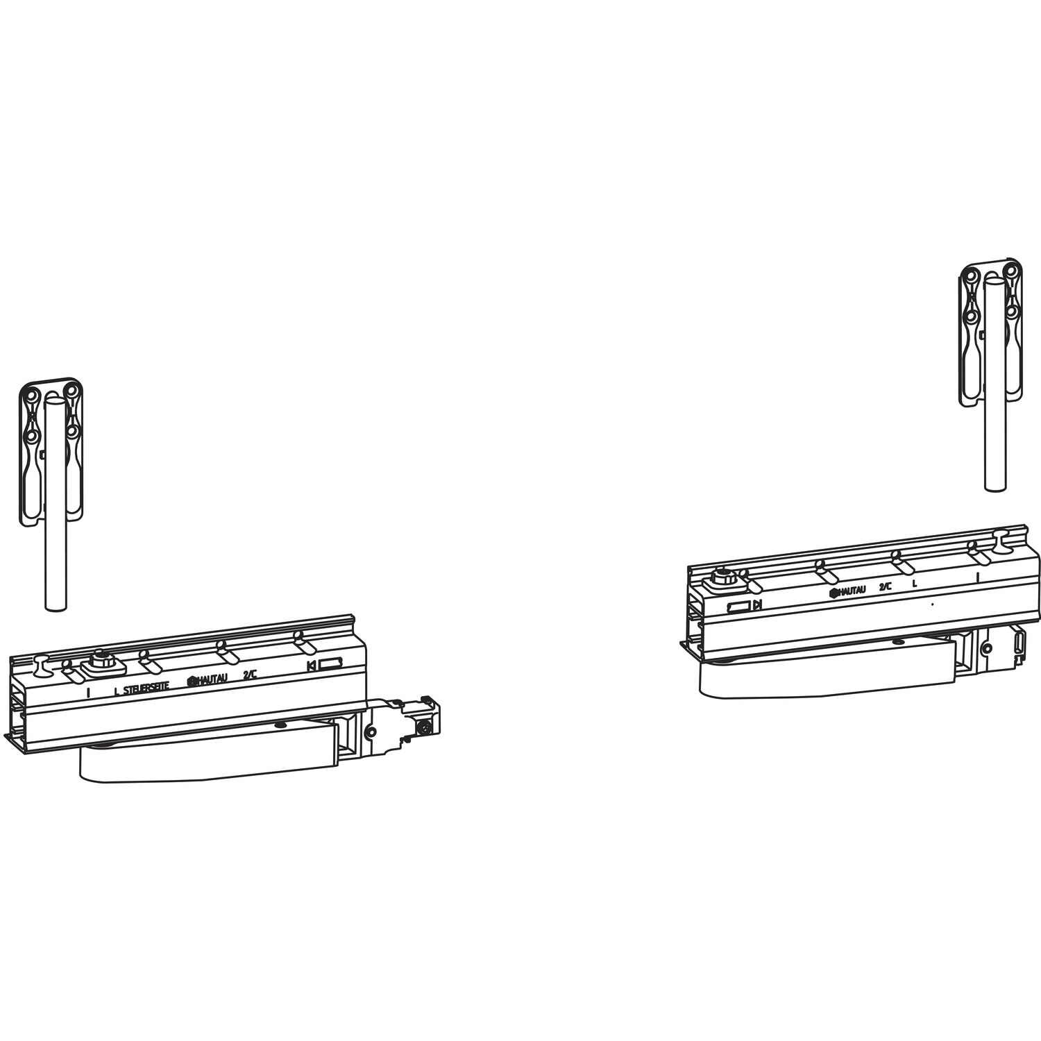 HAUTAU ATRIUM HKS 200Z/160S Grundkarton Laufwagen 160 kg links für Fremdsysteme