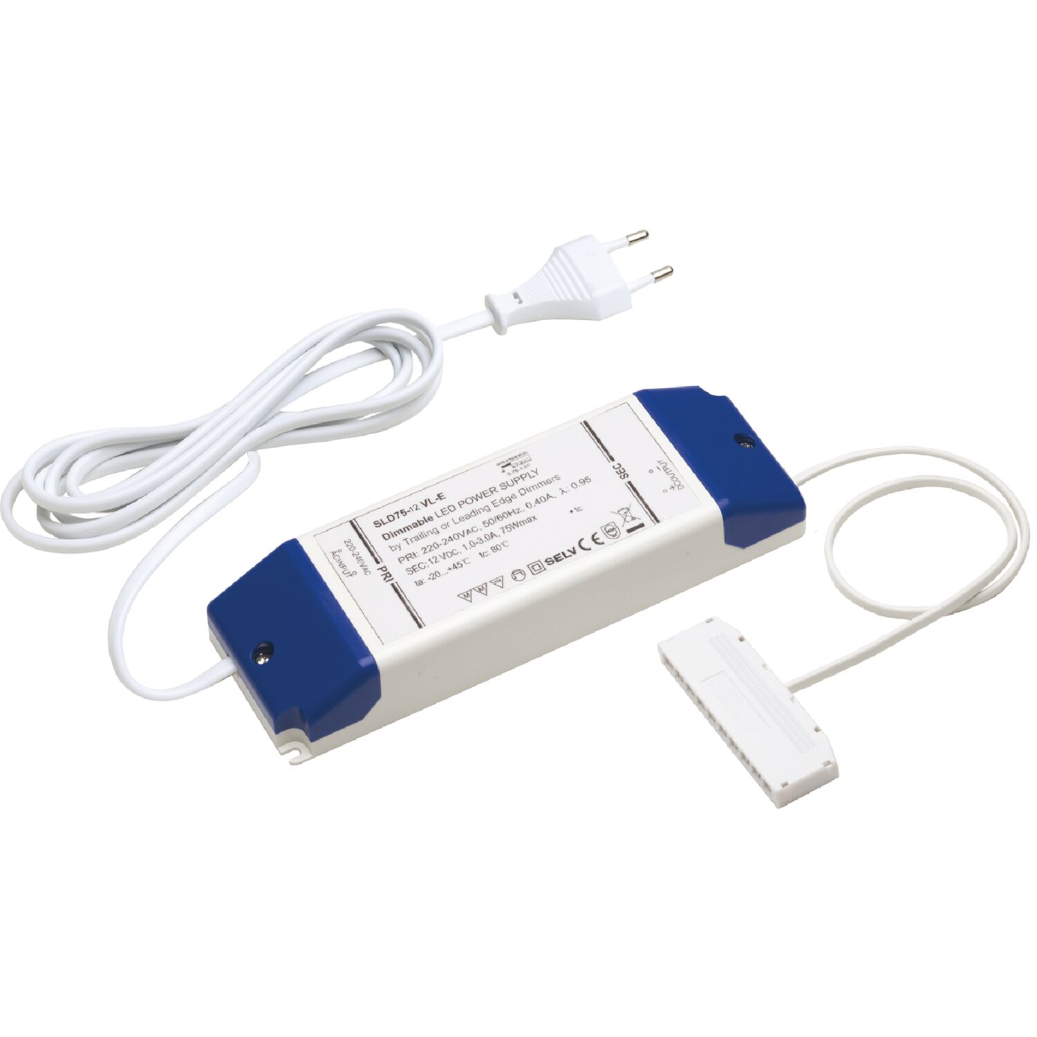 LED-Netzgerät SLD75, 24 V/DC, dimmbar, 9-fach Verteiler, Leistung 75 W
