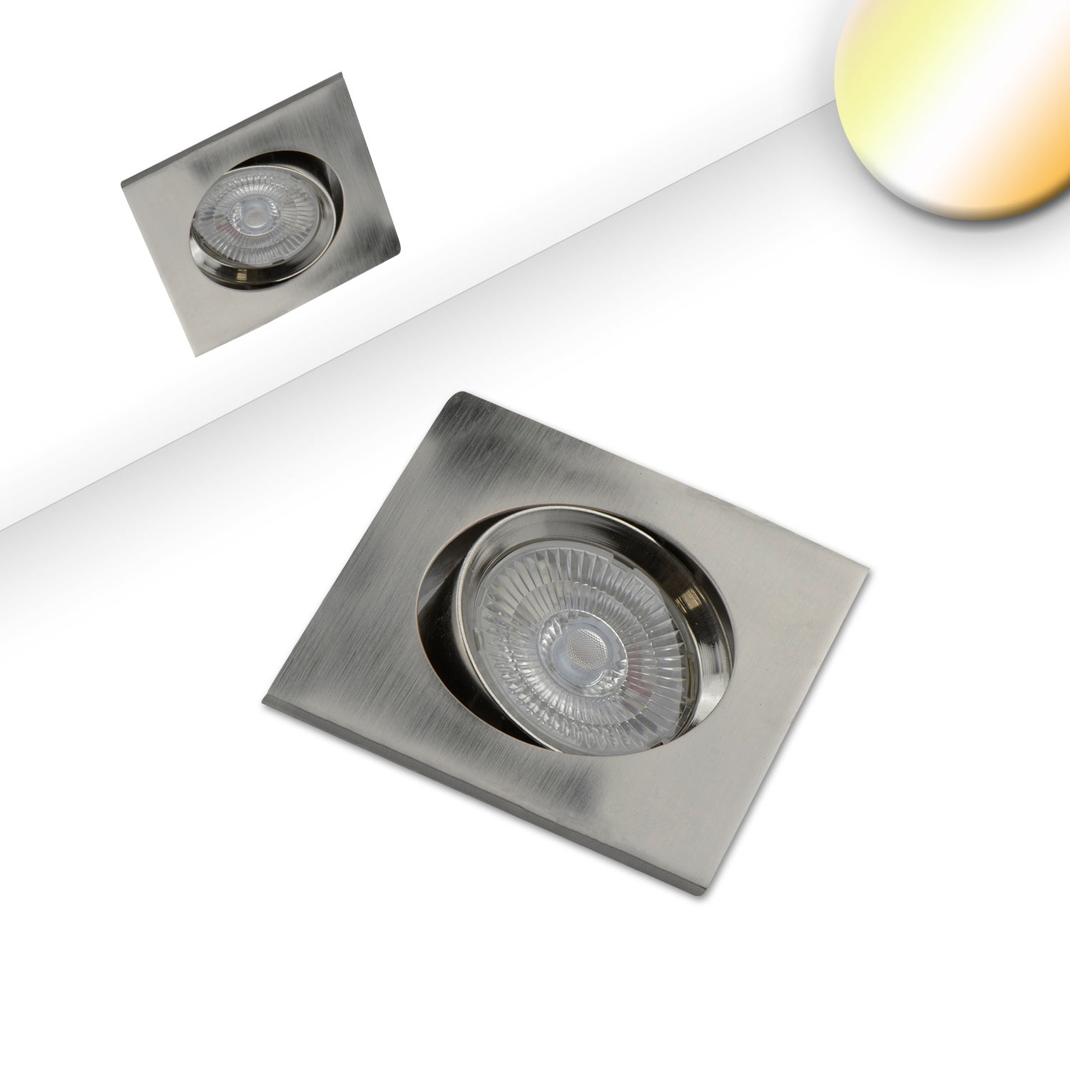 ISOLED LED Einbauleuchte Sunset Slim68 Alu eckig 9W 1800-2800K Dimm-to-warm