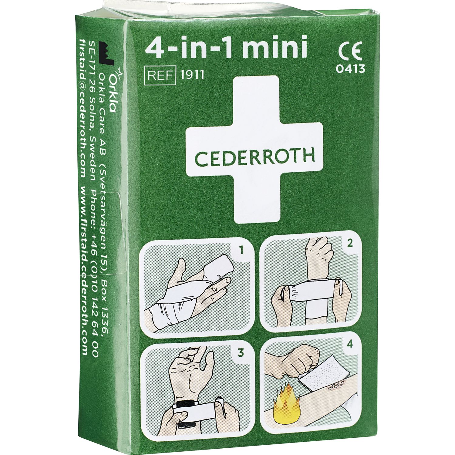 Cederroth Universalverband mini 4-in-1 Blutstiller 1Kompresse+1Binde