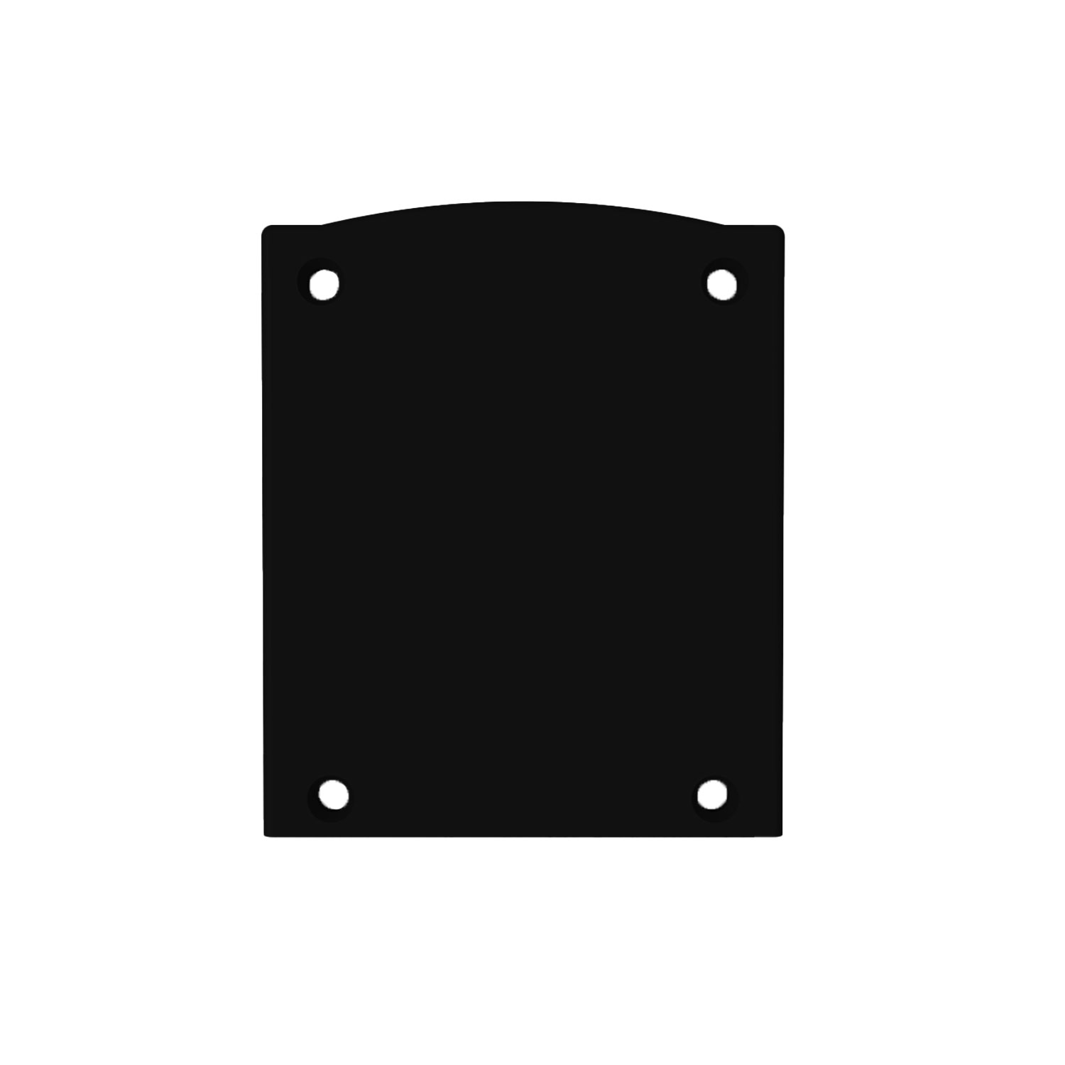 ISOLED Endkappe EC116 Alu schwarz für LAMP30 V1+V2 Halbrund 2 STK inkl. Schrauben