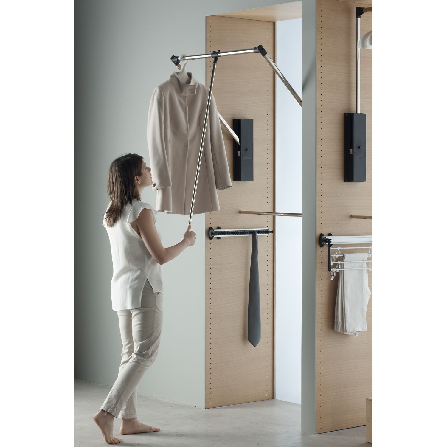 Servetto Kleiderlift Professional Kunststoff/Stahl schwarz/verchromt
