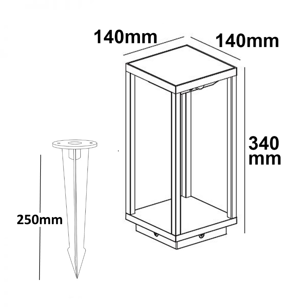 ISOLED LED SOLAR Outdoor-Leuchte PIR-Bewegungs-/Helligkeitssensor Ein+Aus 2W IP54 warmweiß