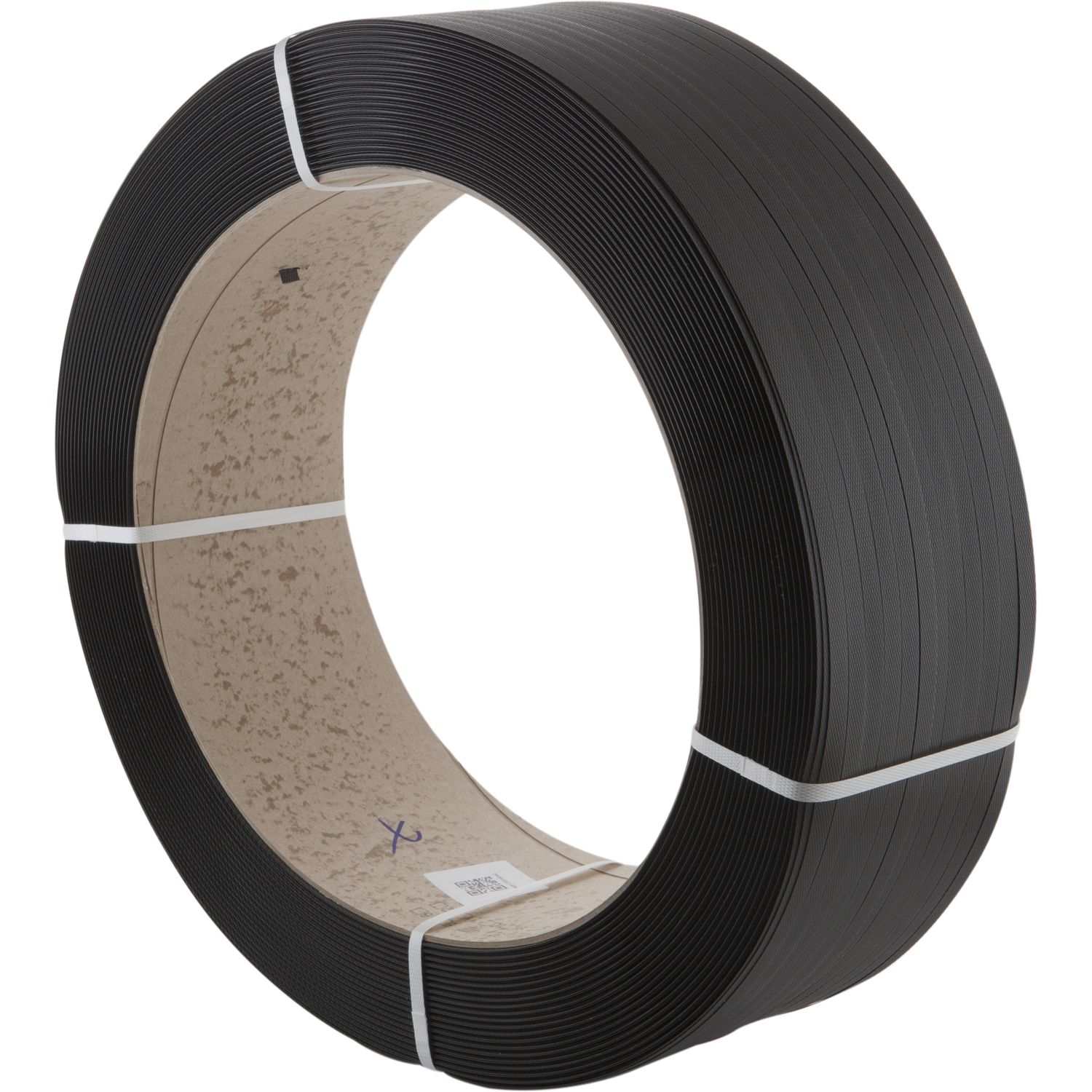 Polypropylenband schwarz 3000 x12x0,55 mm Bruchlast 133 kg Kern ø 406 mm