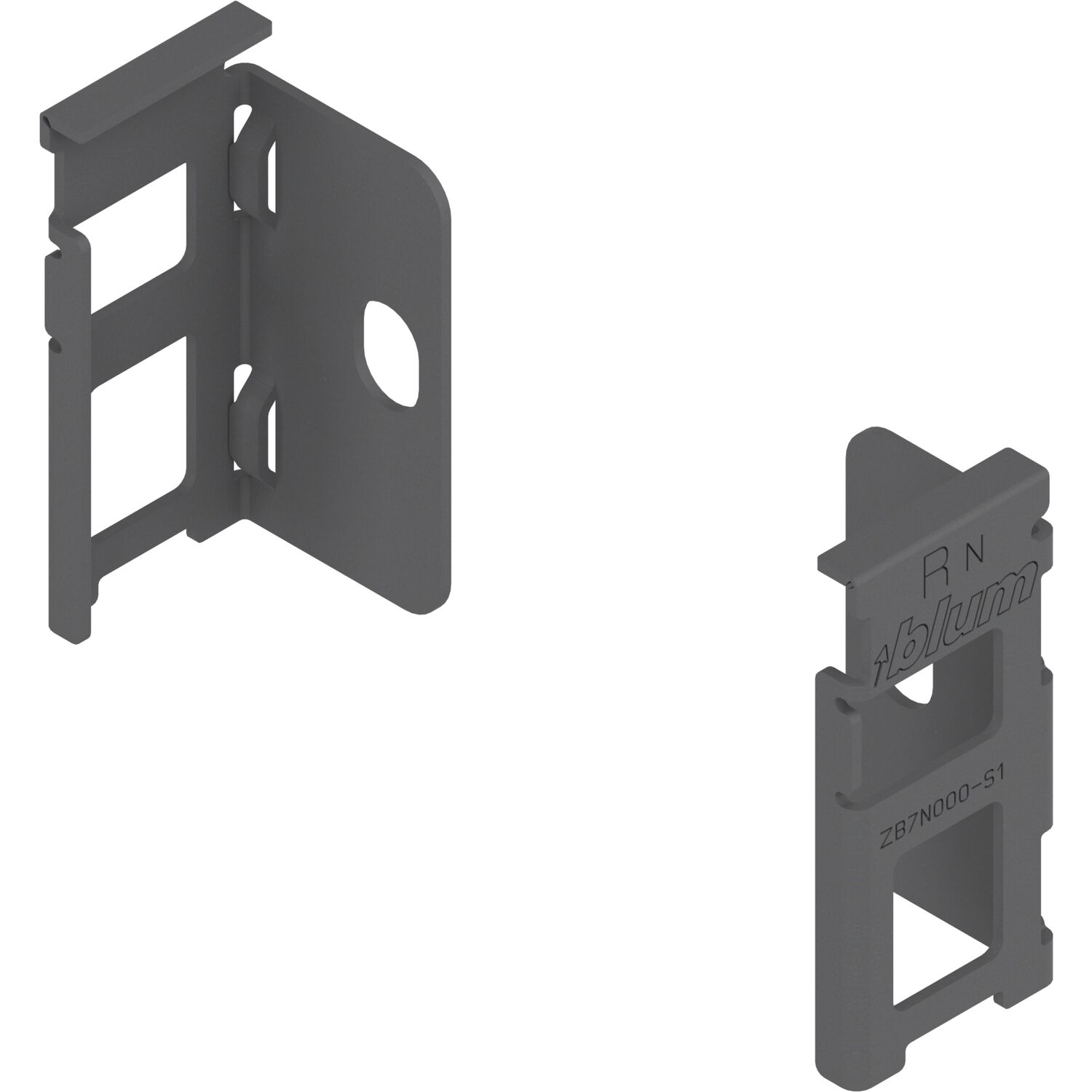 blum LEGRABOX Holzrückwandhalter Höhe N Oriongrau-matt