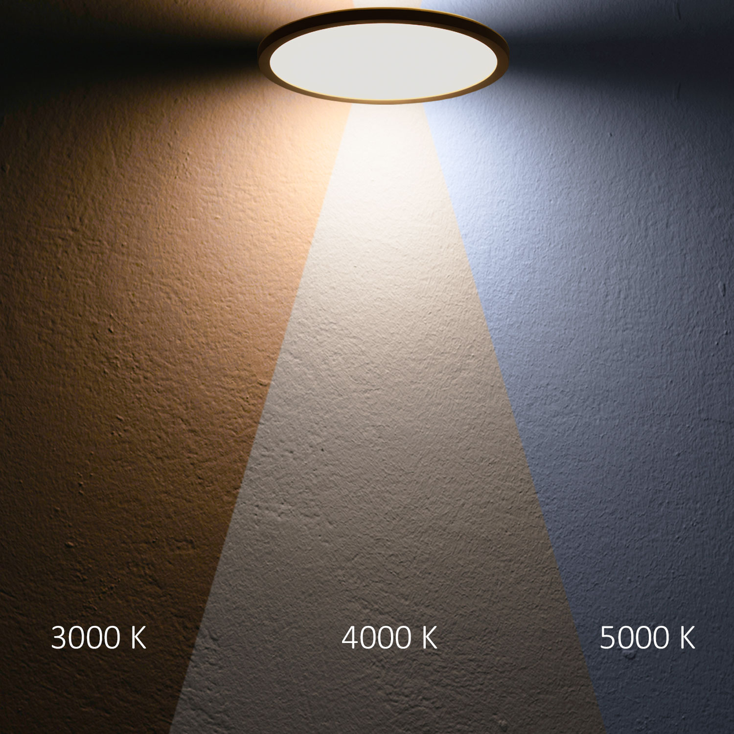 ISOLED LED Deckenleuchte Slim400 PRO 25W schwarz rund IP44 DN400 3000|4000|5000K Up&Down