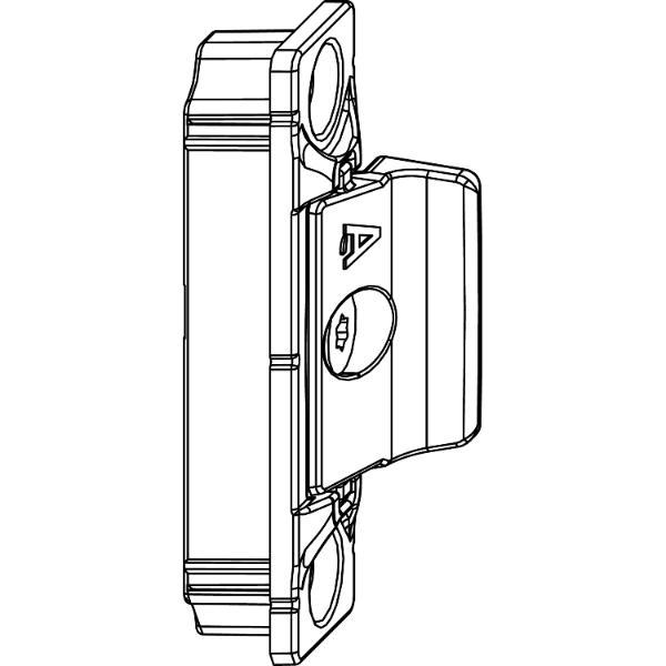 Maco #215577 MACO MM Anpressverschluss verdeckt Flügelteil A 9V für Beschlagsnut, silber