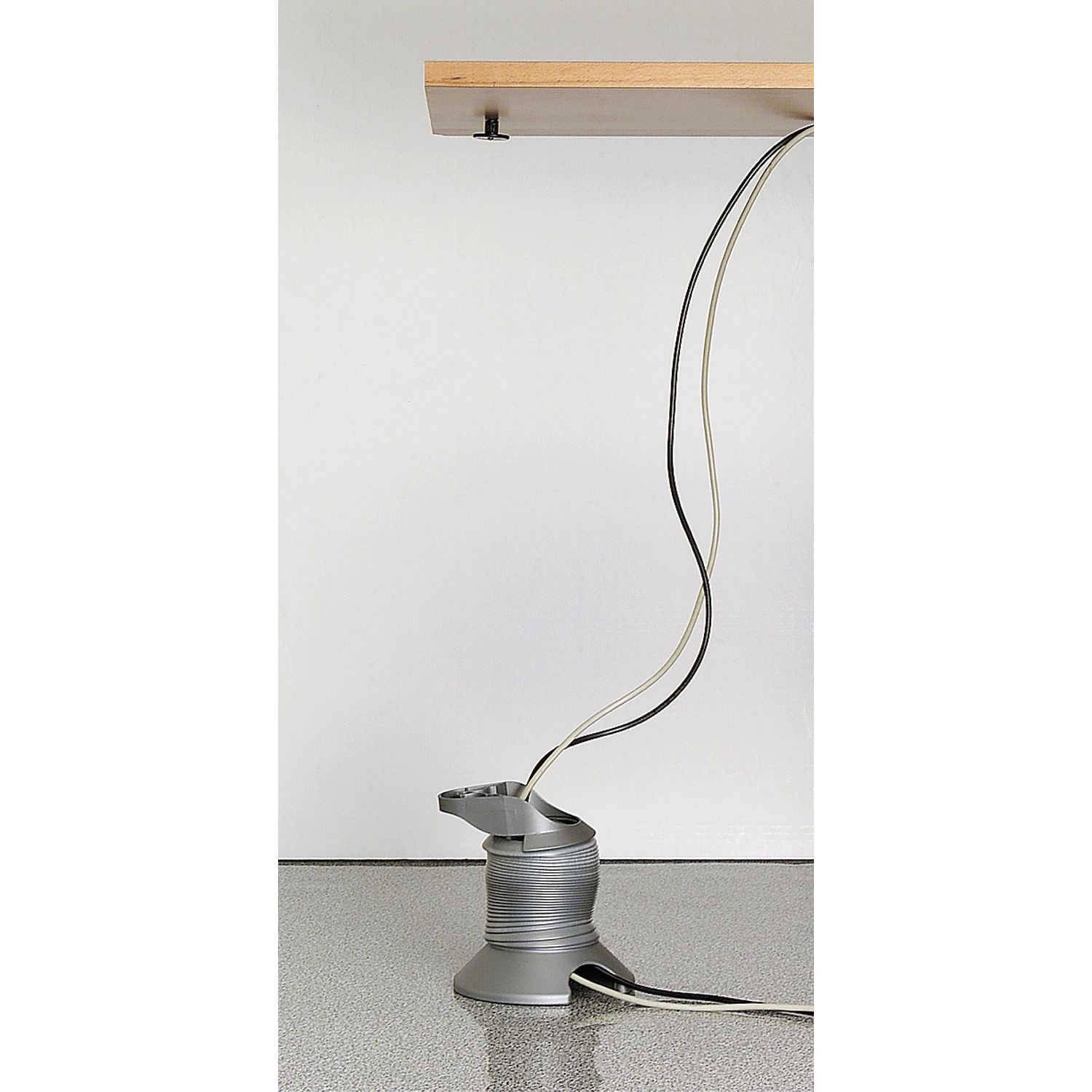 CAMAR Kabelkanal Prisma, Bodenplatten ø 150 mm Spiral ø 90 mm, Kunststoff silber