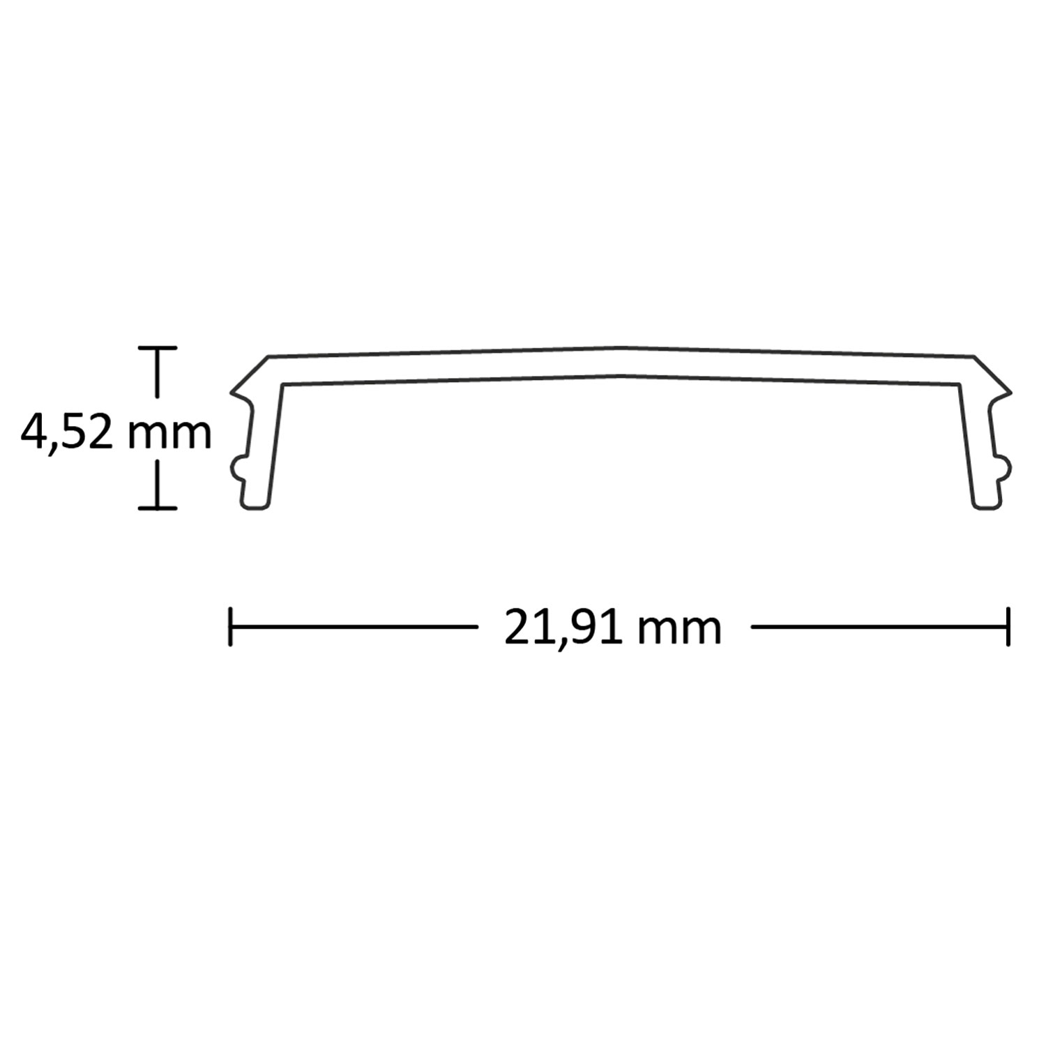 ISOLED Abdeckung COVER7 opal/satiniert 200cm für Profil CORNER12
