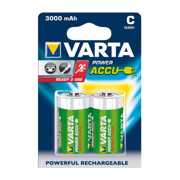Varta Batterie Recharge Akku Power HR14/C 1,2 Volt 3000 mAh (2 St)