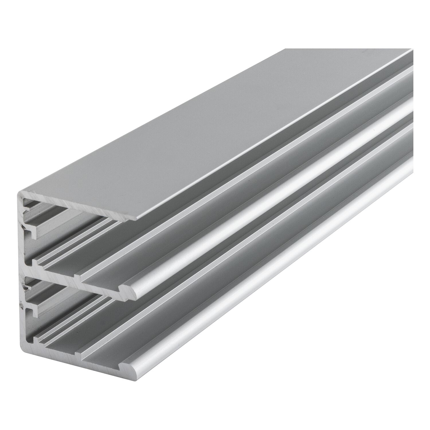 HAWA Combino Doppellaufschiene 50 H MS/FS für Dämpfeinzug 2500 mm, Alu eloxiert