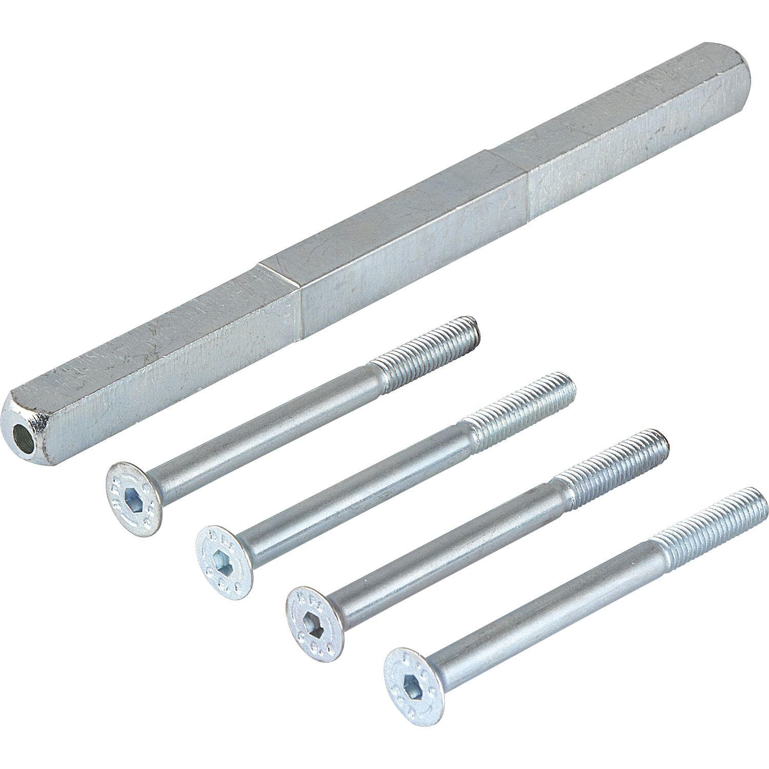 Drexelius Drückerstiftset Vierkantstift 8/8.5/8 abgesetzt 130mm Stahl verzinkt