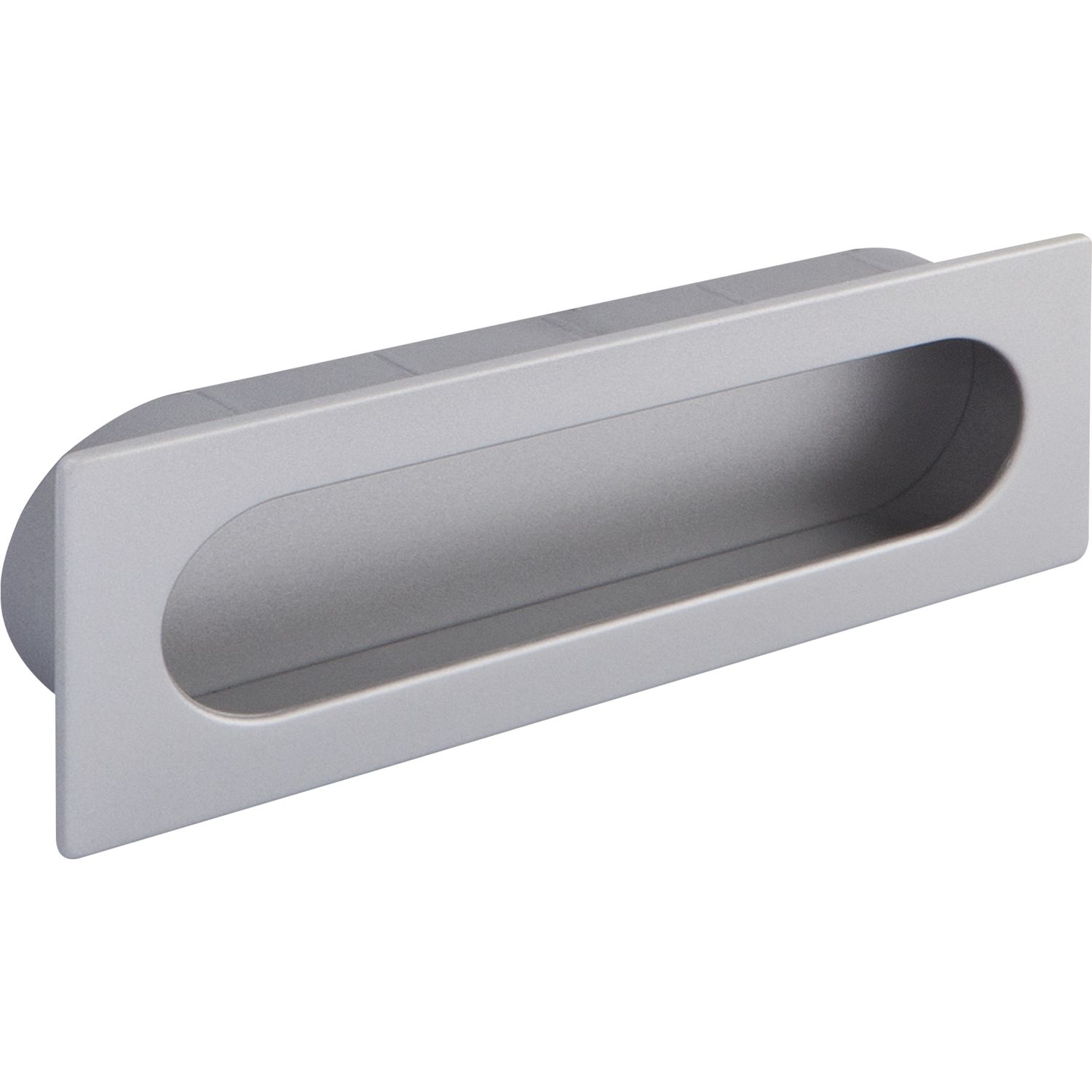 SIRO Muschelgriff Azan Breite 125mm Einlassmaß 121x39mm zink alufarbig