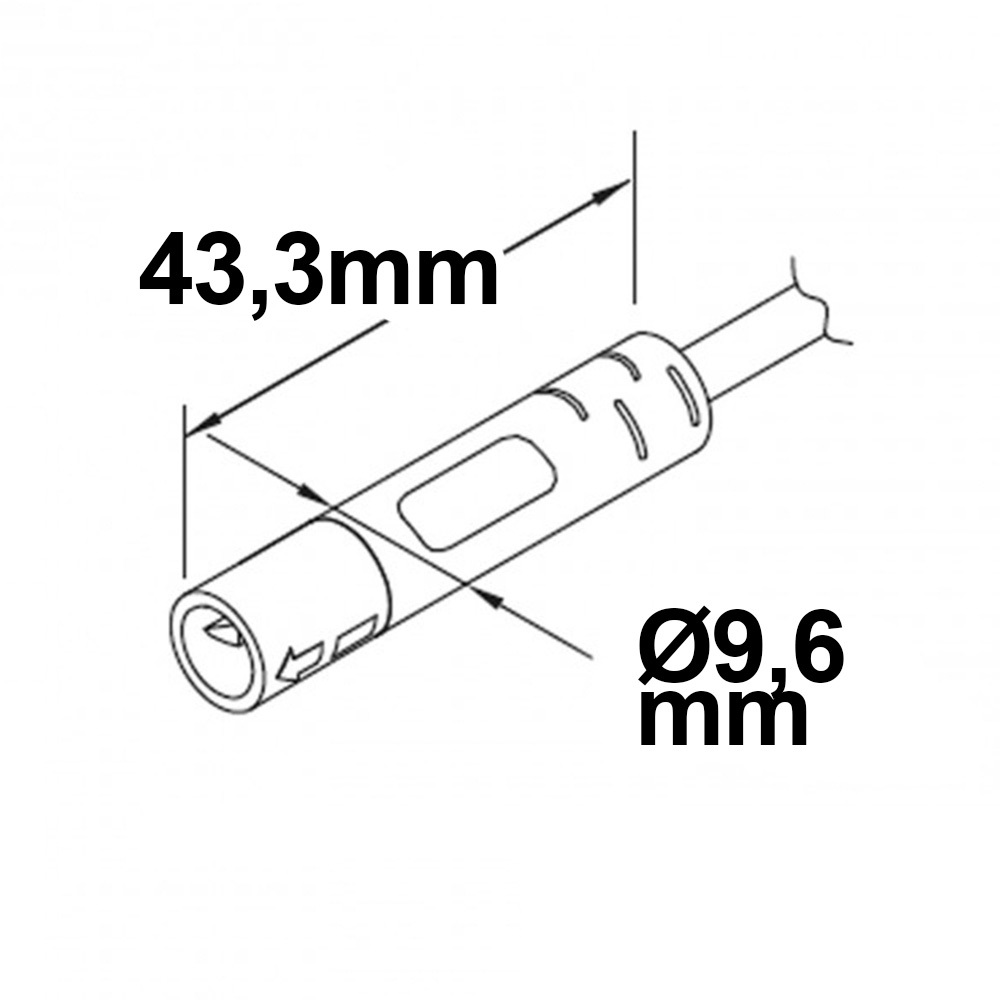 ISOLED Mini-Plug Anschlussfassung female 1m 2x0,75 IP54 schwarz max. 48V/6A