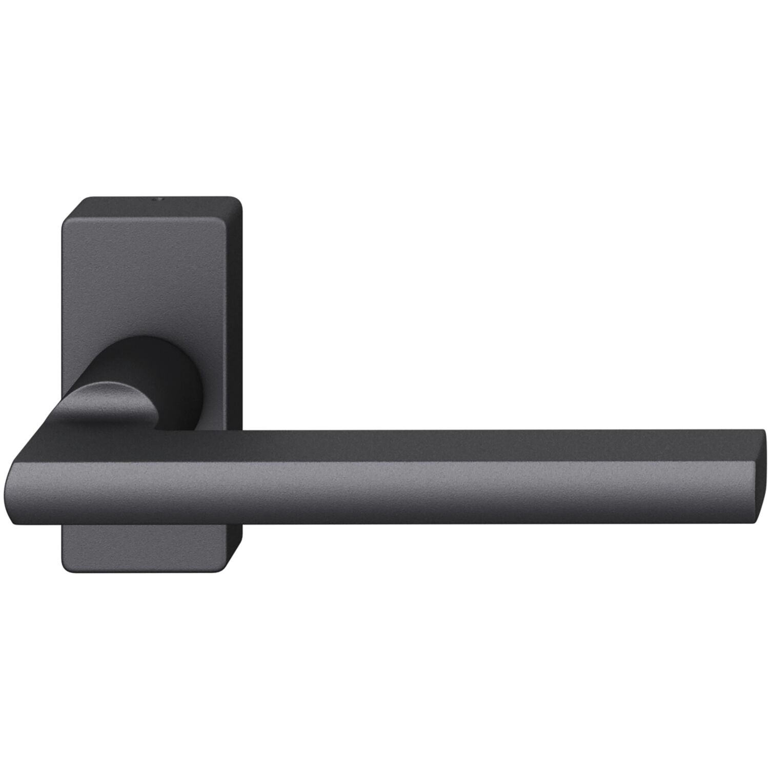 FSB Rahmentürdrücker 09 1035 Hochhaltefeder B eckige Rosette Aluminium schwarz