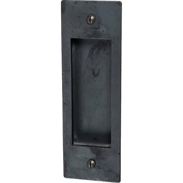 Halcö Schiebetürmuschel 40 x 110 mm gerade, Schwarzstahl