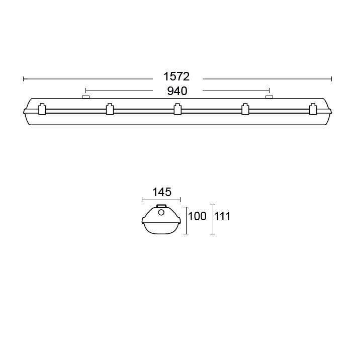 ISOLED LED Wannenleuchte ATEX II 150cm 54W IP66 neutralweiß