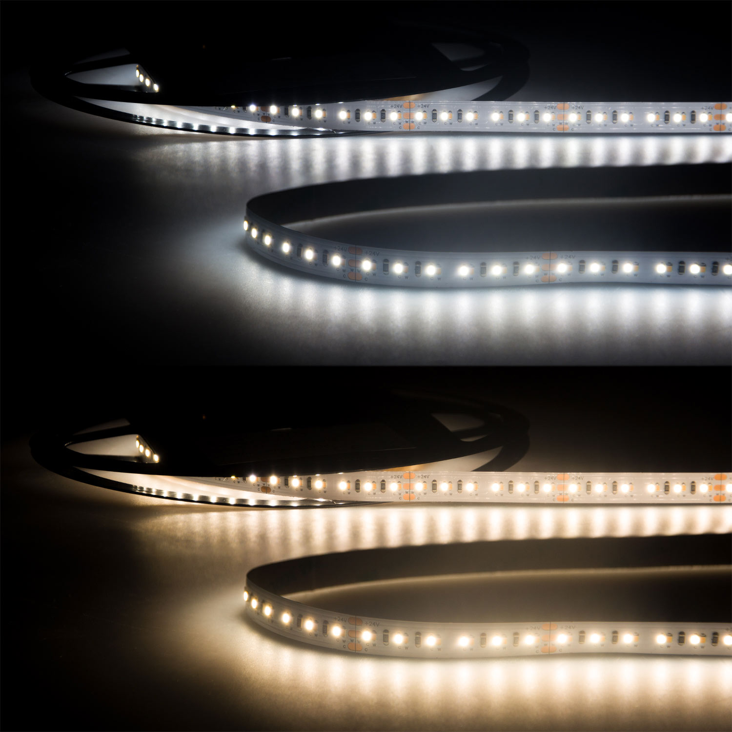 ISOLED LED CRI930/960 Linear10 CCT Flexband 24V DC 10W ww + 10W kw IP20 5m Rolle 240 LED/m