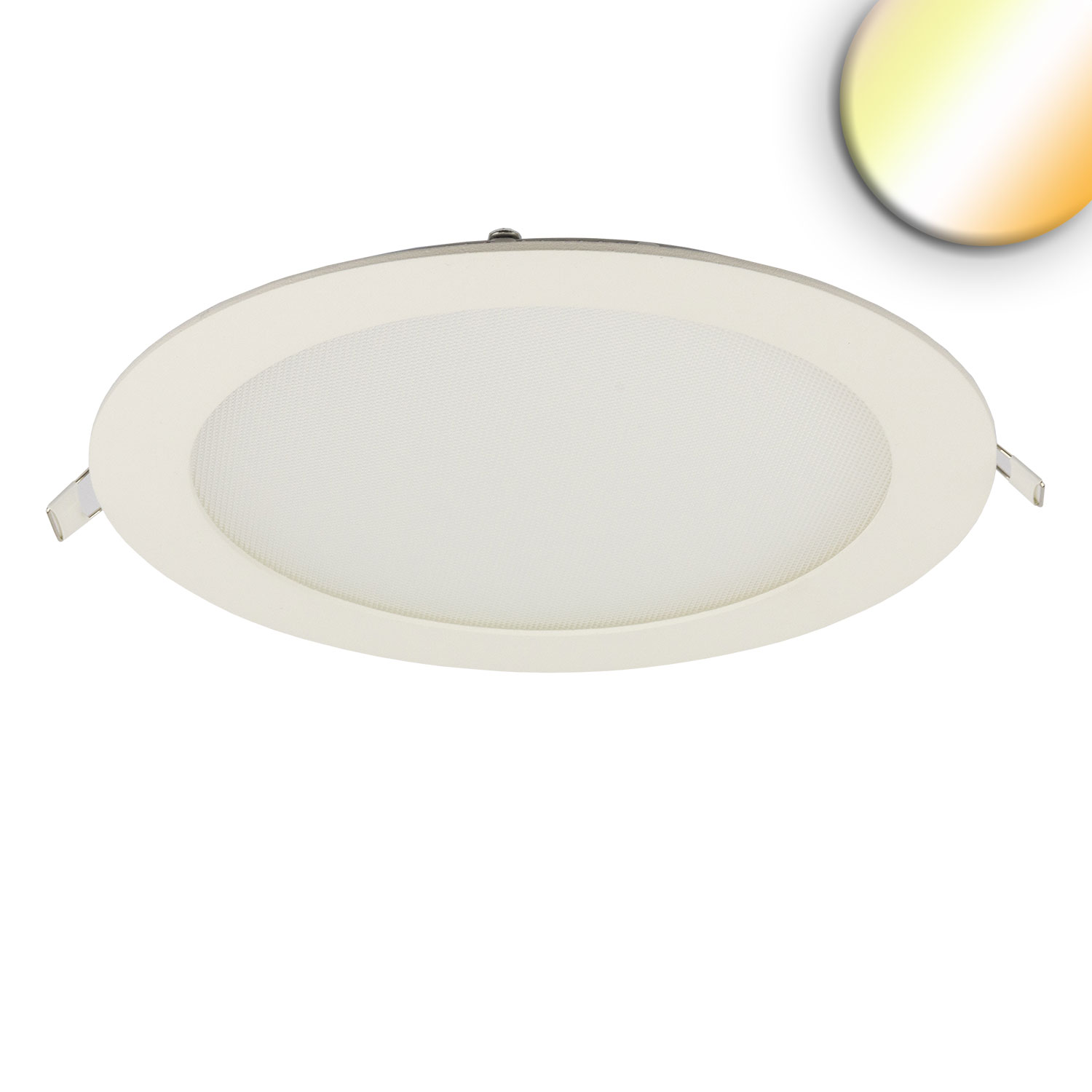 ISOLED LED Downlight 18W rund ultraflach weiß 225mm ColorSwitch 3000|3500|4000K dimmbar